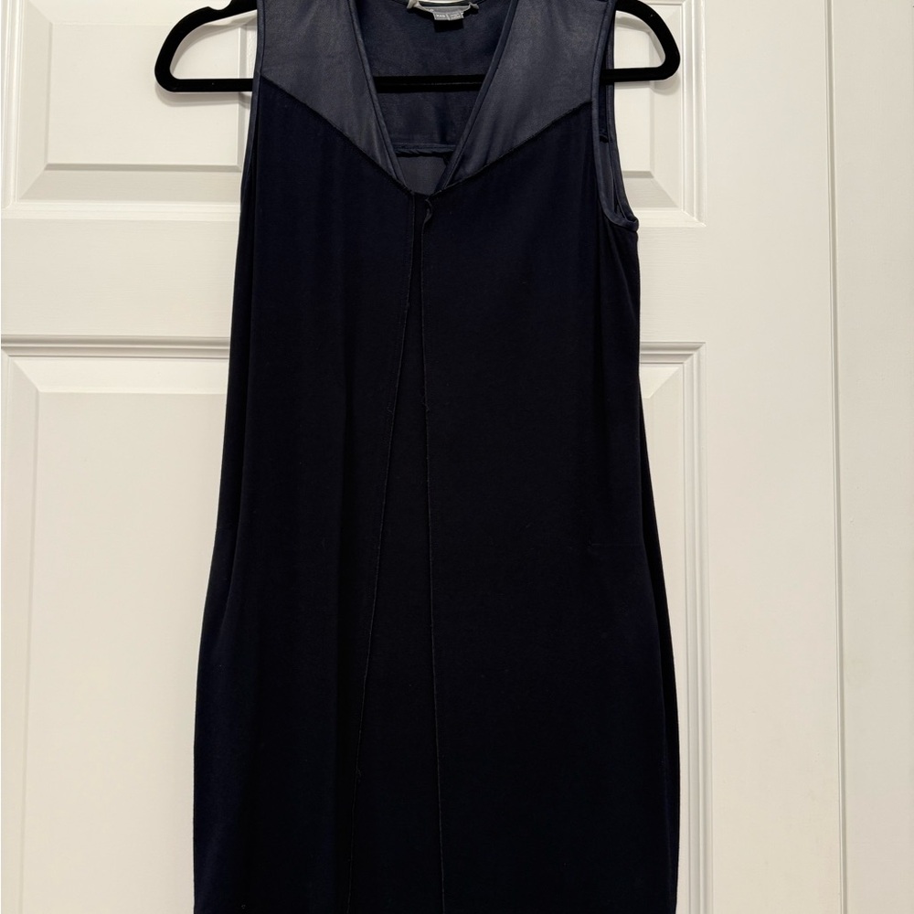 Vince Navy satin/viscose dress